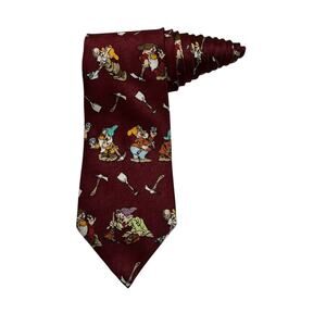 Disney Snow White And The Seven Dwarfs Diamonds Cartoon Vintage Necktie